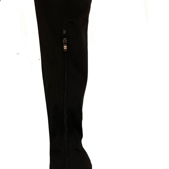 EGO Thigh High Satin Stiletto Boots - Picture 5 of 7